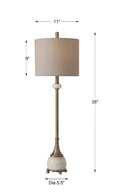 UTTERMOST, NATANIA PLATED BUFFET LAMP, TABLE LAMPS