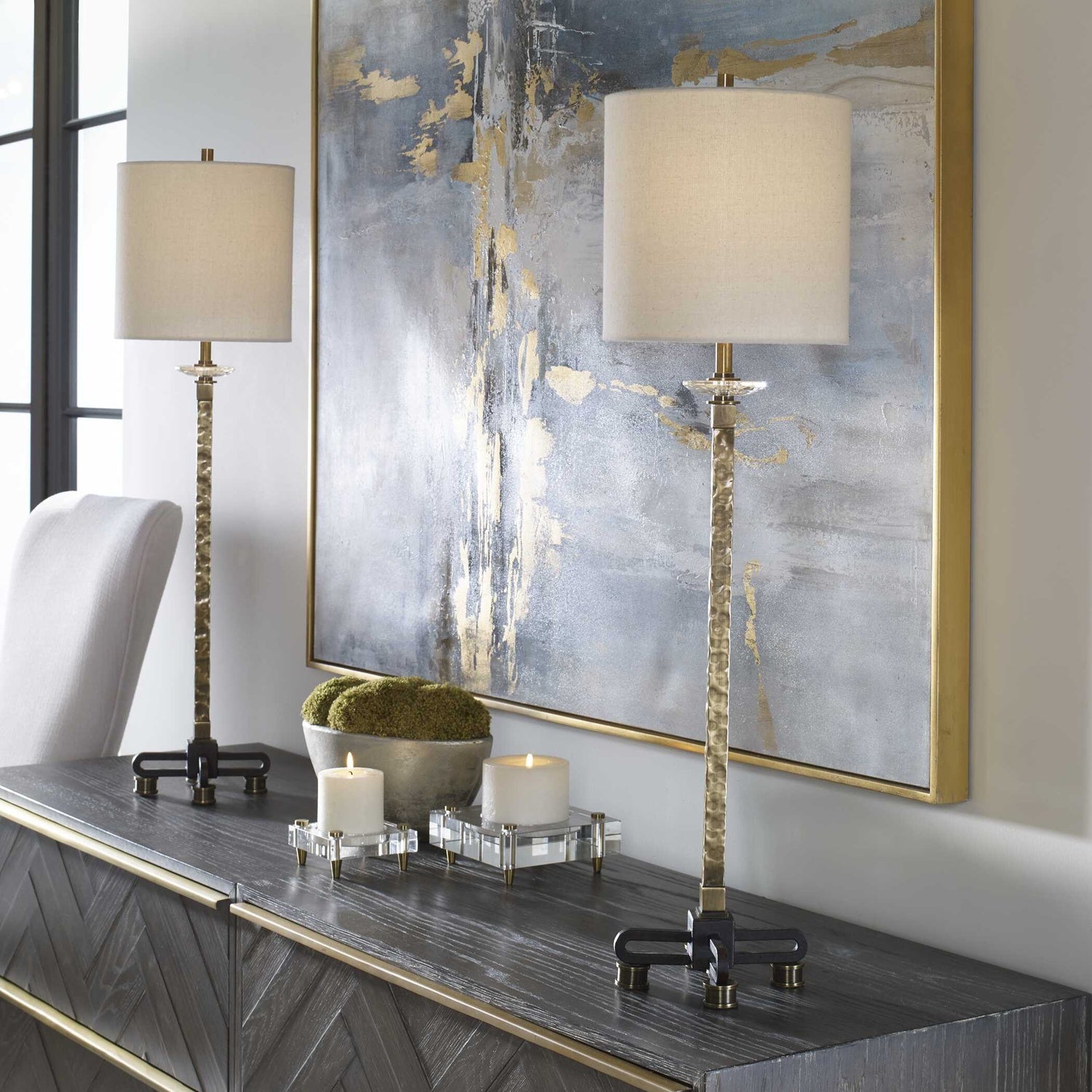UTTERMOST, PARNELL INDUSTRIAL BUFFET LAMP, TABLE LAMPS