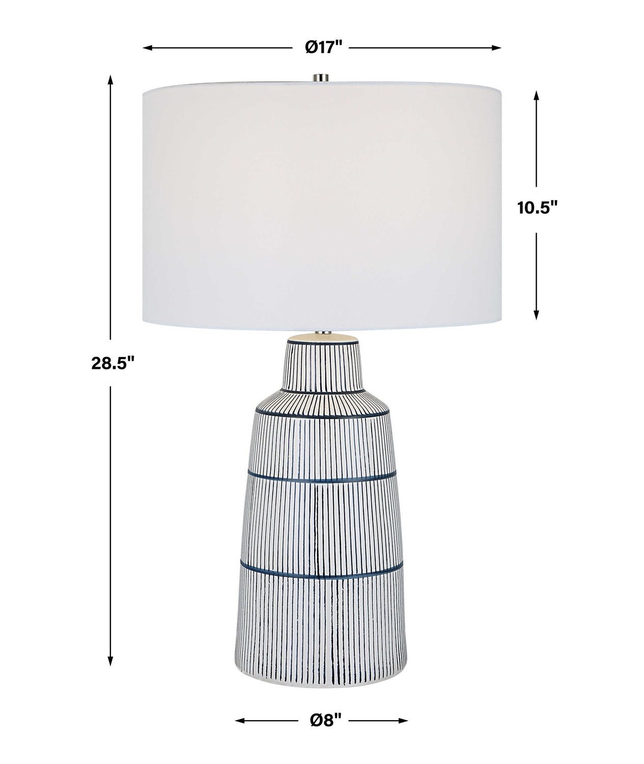 UTTERMOST, Breton Nautical Stripe Table Lamp, TABLE LAMPS