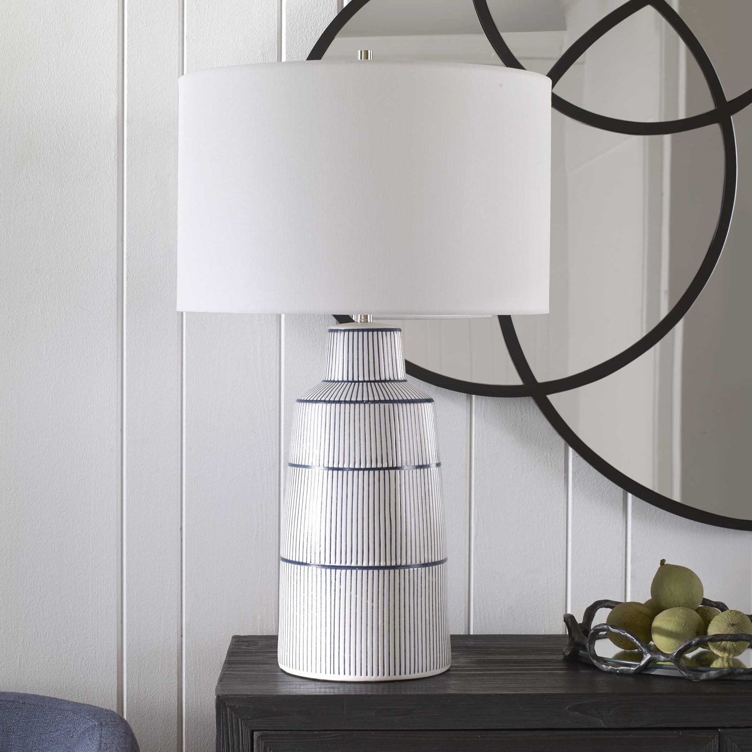 UTTERMOST, BRETON NAUTICAL STRIPE TABLE LAMP, TABLE LAMPS
