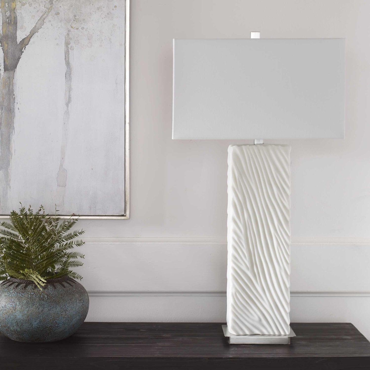 UTTERMOST, PILLAR TABLE LAMP, TABLE LAMPS