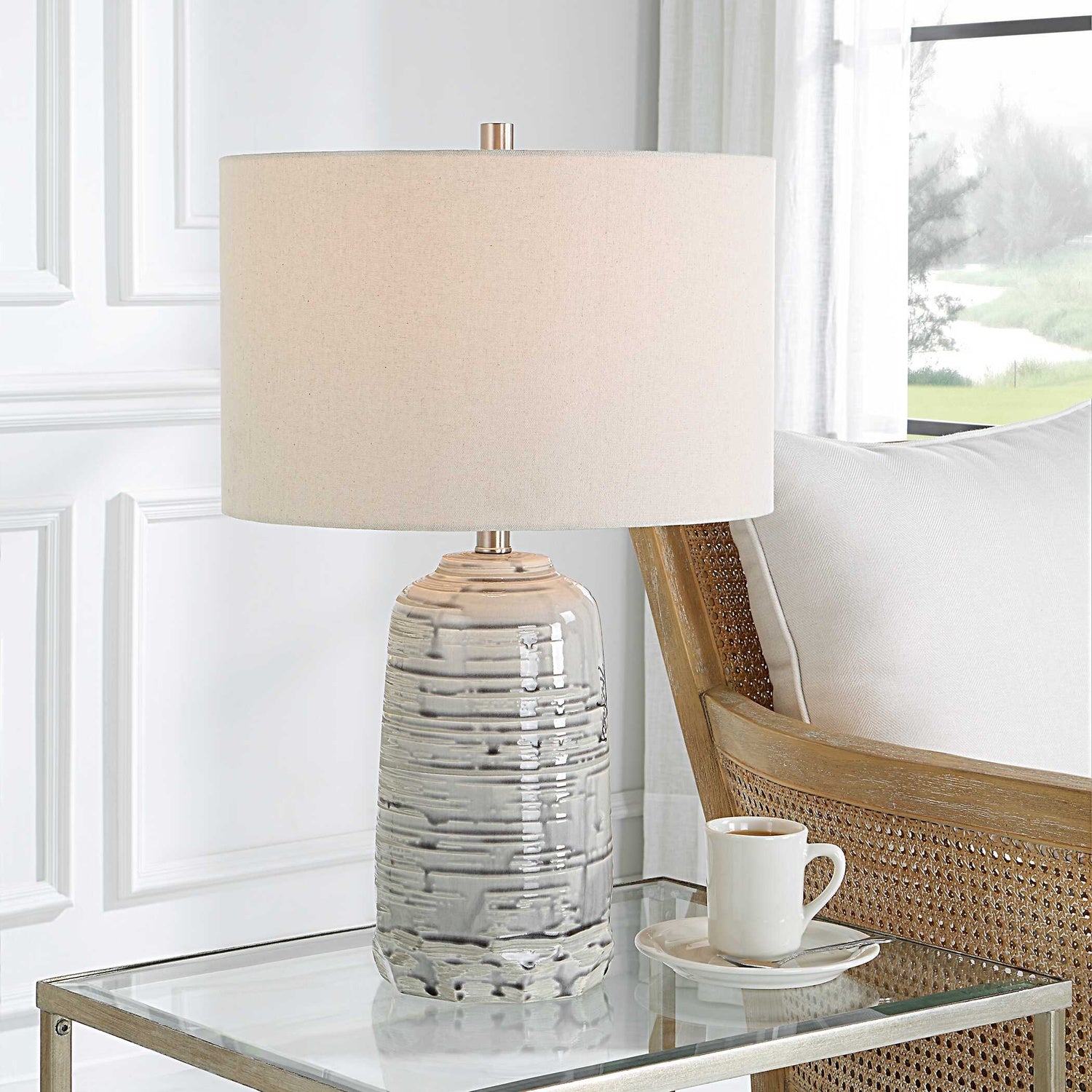 UTTERMOST, CYCLONE TABLE LAMP, TABLE LAMPS