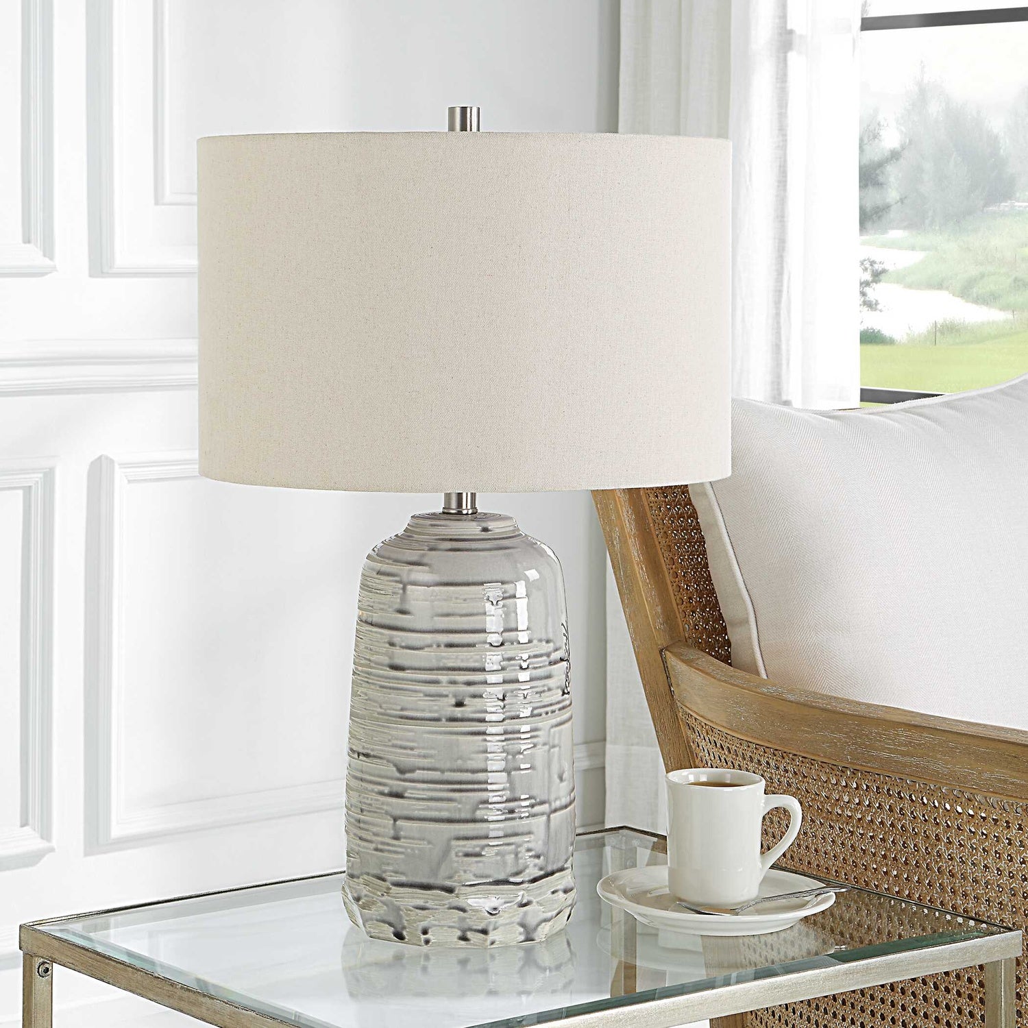 UTTERMOST, CYCLONE TABLE LAMP, TABLE LAMPS