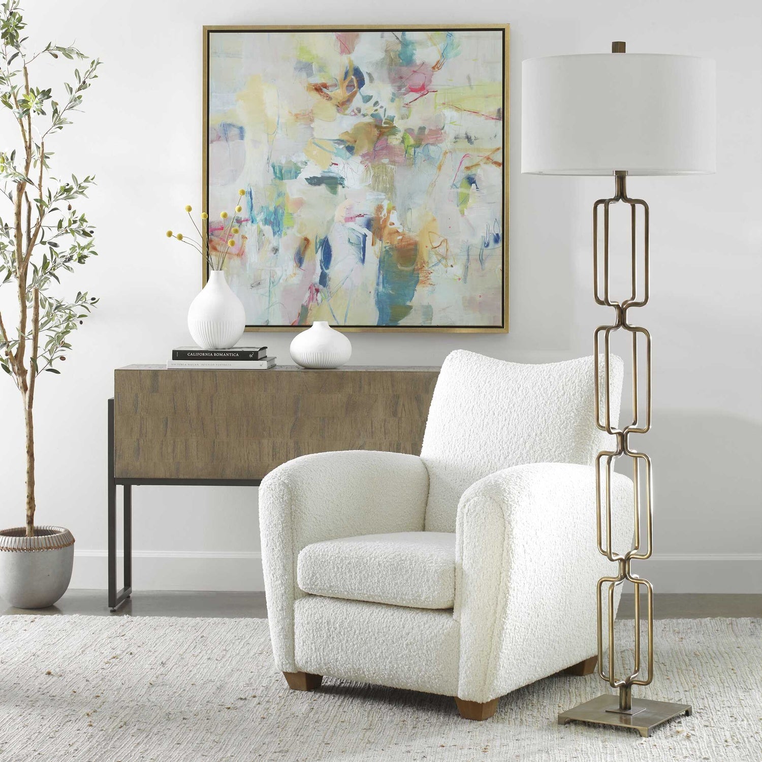 UTTERMOST, LINK BRUSHED FLOOR LAMP, FLOOR LAMP