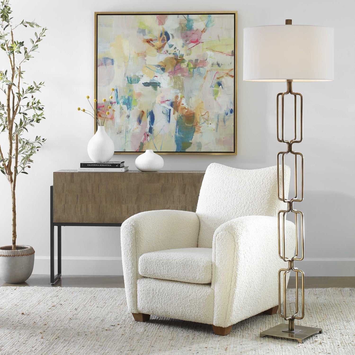 UTTERMOST, LINK BRUSHED FLOOR LAMP, FLOOR LAMP