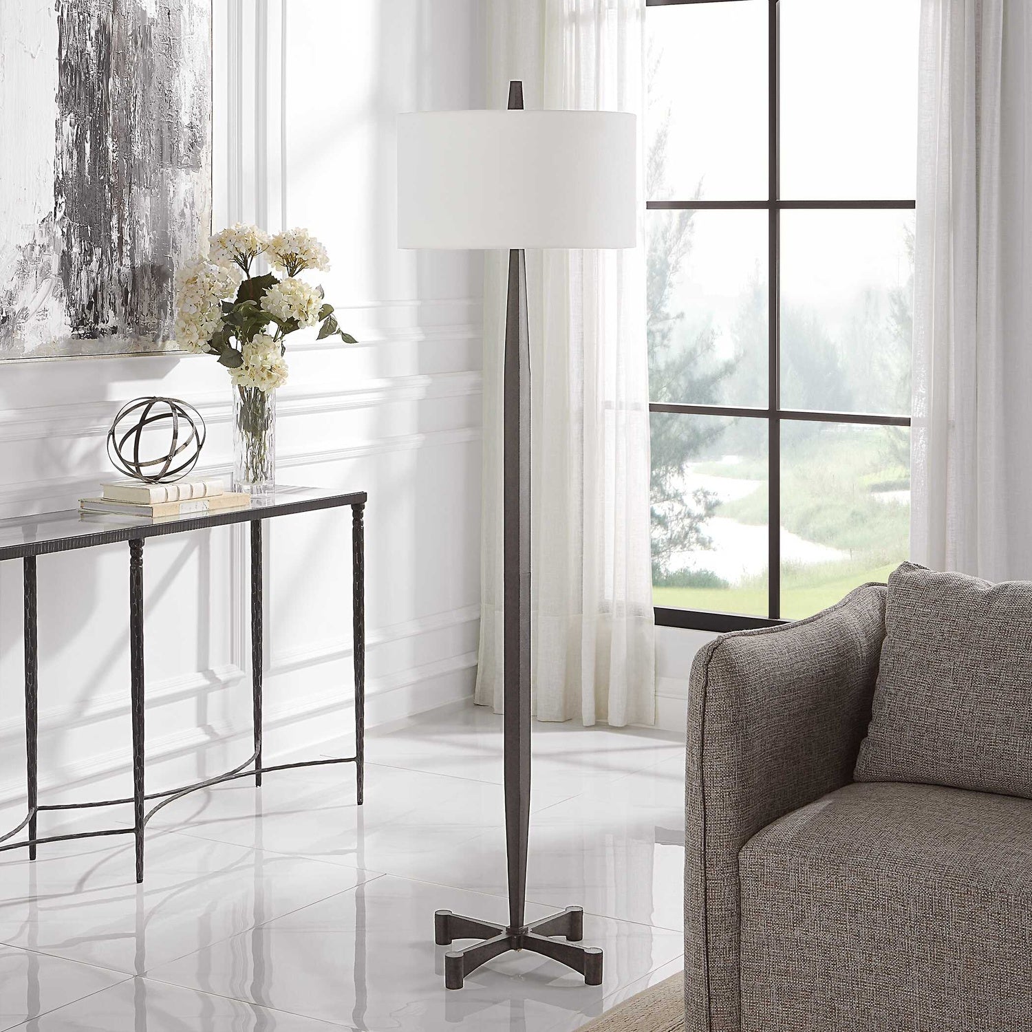 UTTERMOST, Counteract Rust Metal Floor Lamp, FLOOR LAMP