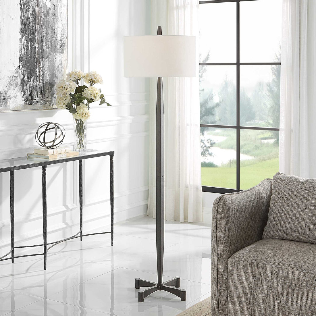 UTTERMOST, Counteract Rust Metal Floor Lamp, FLOOR LAMP