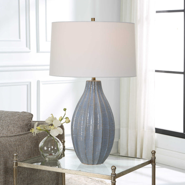 UTTERMOST, VESTON GLAZE TABLE LAMP, TABLE LAMPS
