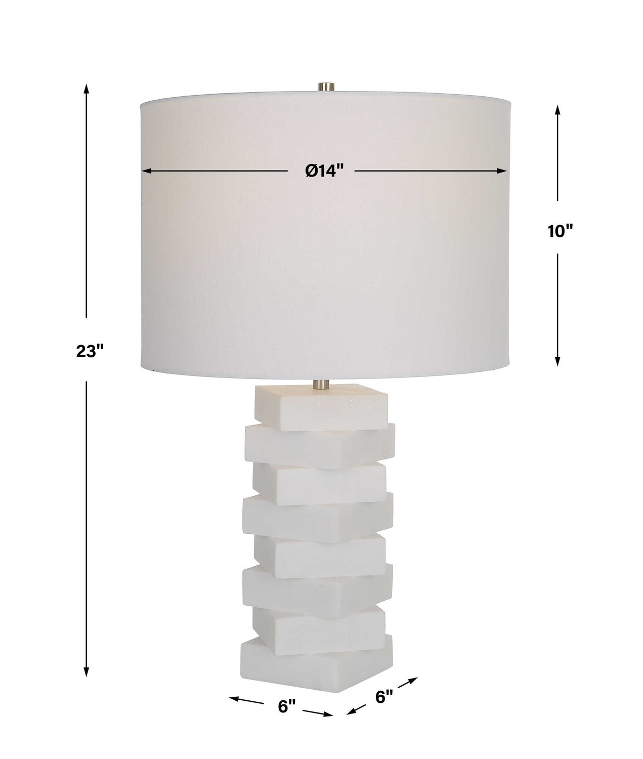 UTTERMOST, ASCENT GEOMETRIC TABLE LAMP, TABLE LAMPS