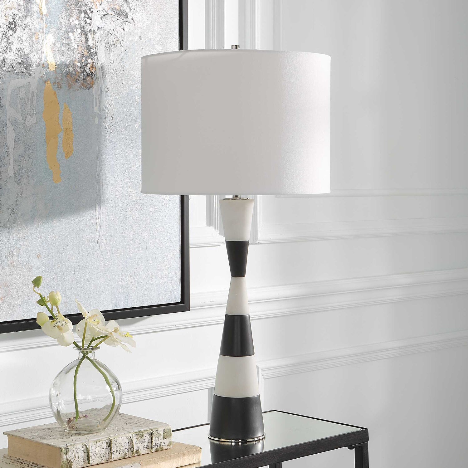 UTTERMOST, BANDEAU BANDED TABLE LAMP, TABLE LAMPS