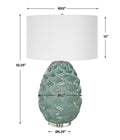 UTTERMOST, LACED UP SEA FOAM TABLE LAMP, TABLE LAMPS