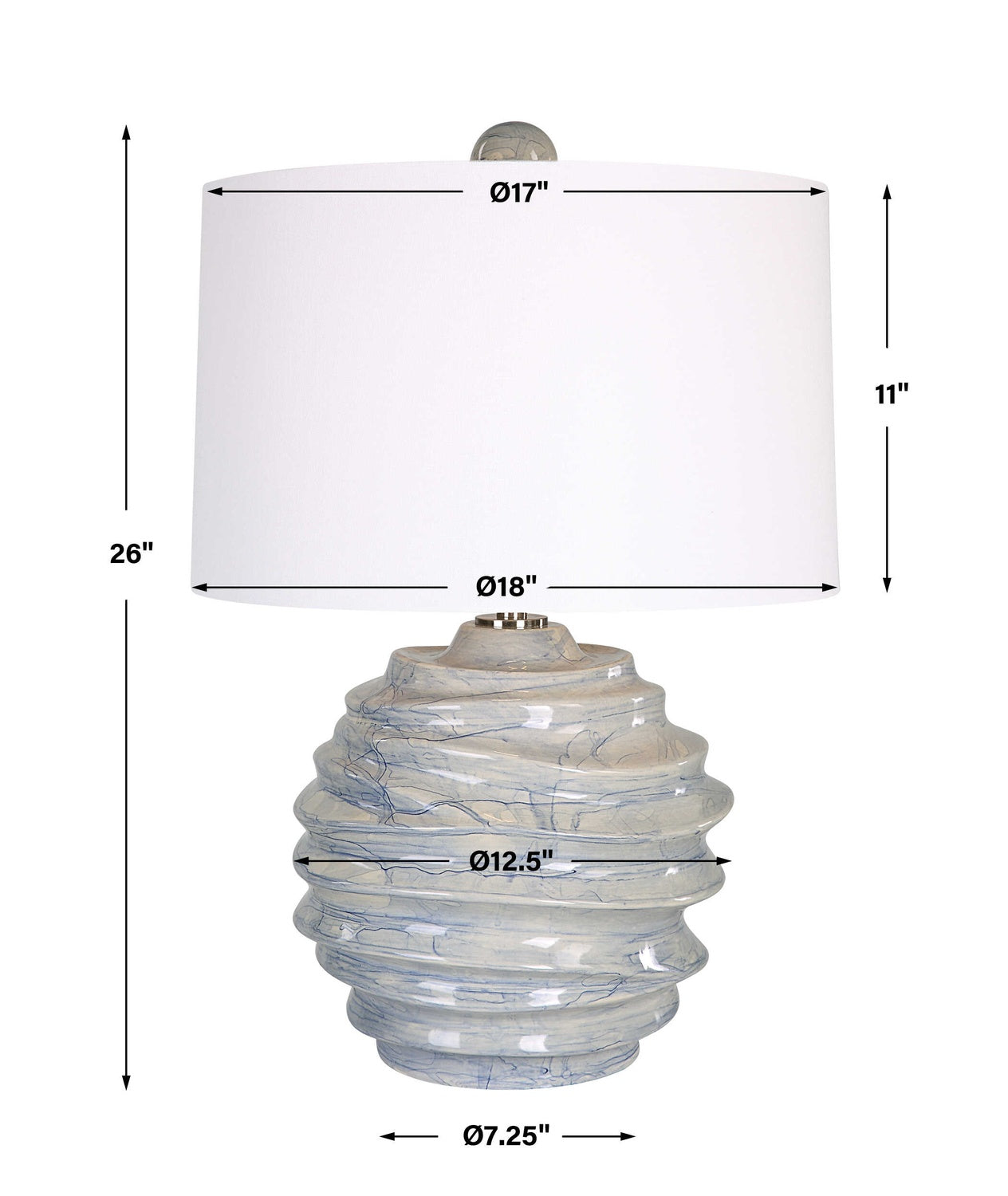 UTTERMOST, WAVES & ACCENT LAMP, TABLE LAMPS