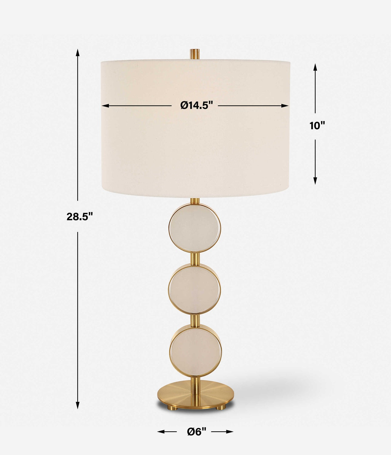 UTTERMOST, THREE RINGS CONTEMPORARY TABLE LAMP, TABLE LAMPS