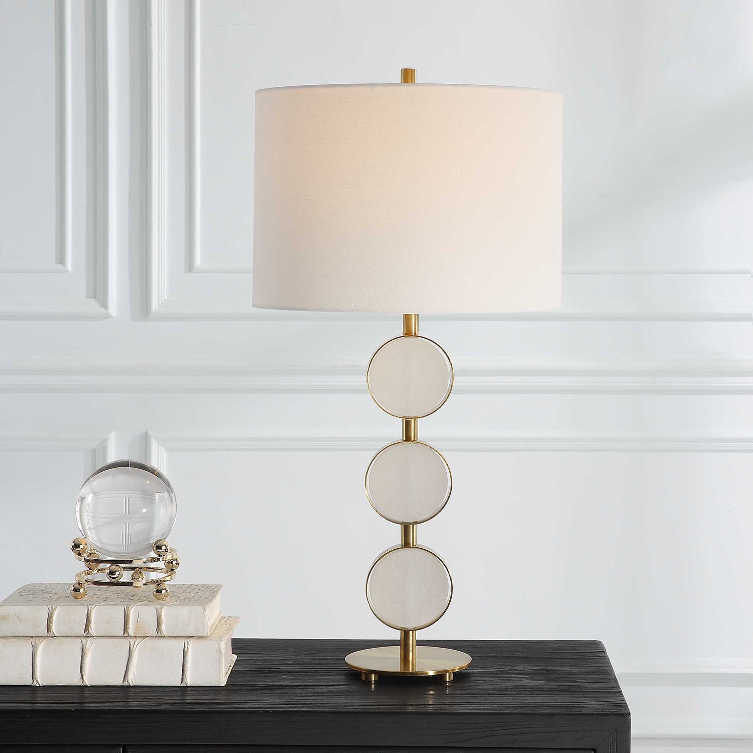 UTTERMOST, Three Rings Contemporary Table Lamp, TABLE LAMPS