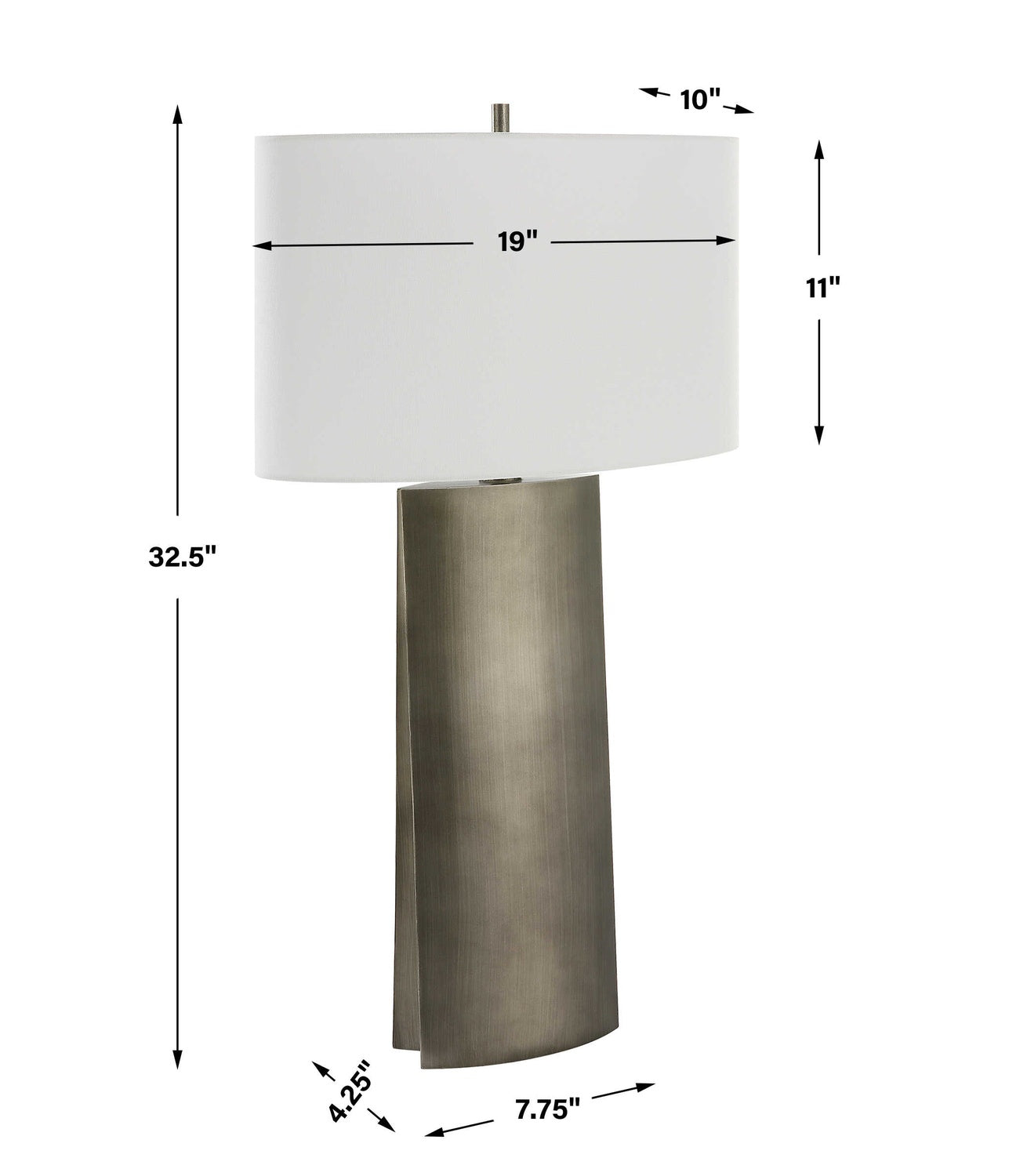 UTTERMOST, V-Groove Modern Table Lamp, TABLE LAMPS