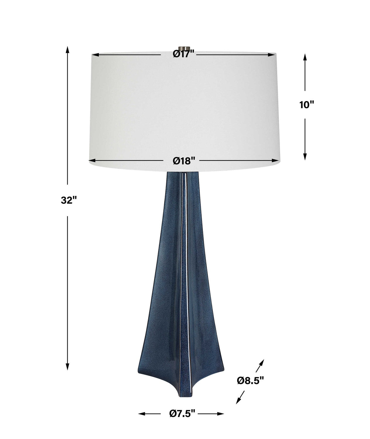 UTTERMOST, TERAMO SCALLOPED TABLE LAMP, TABLE LAMPS