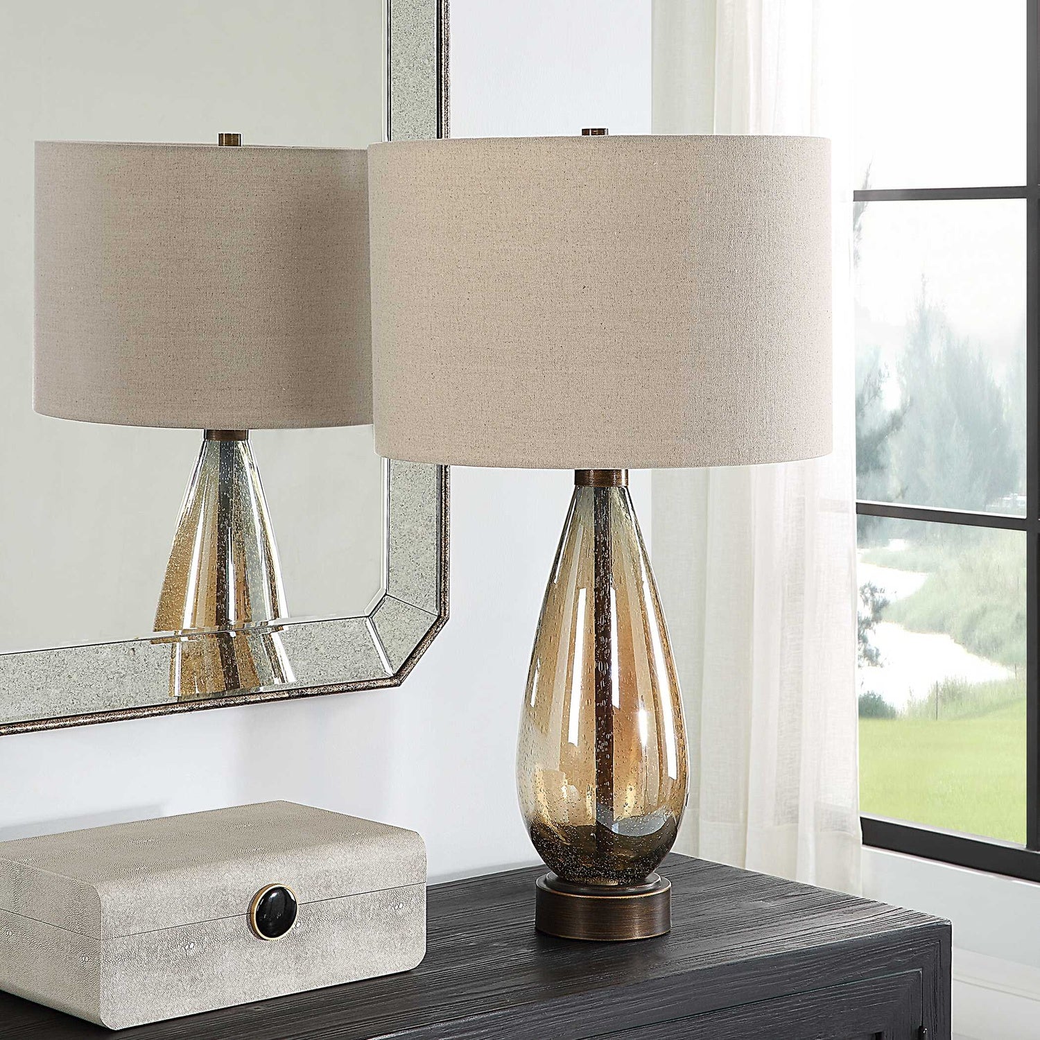 UTTERMOST, Baltic Teardrop Table Lamp, TABLE LAMPS