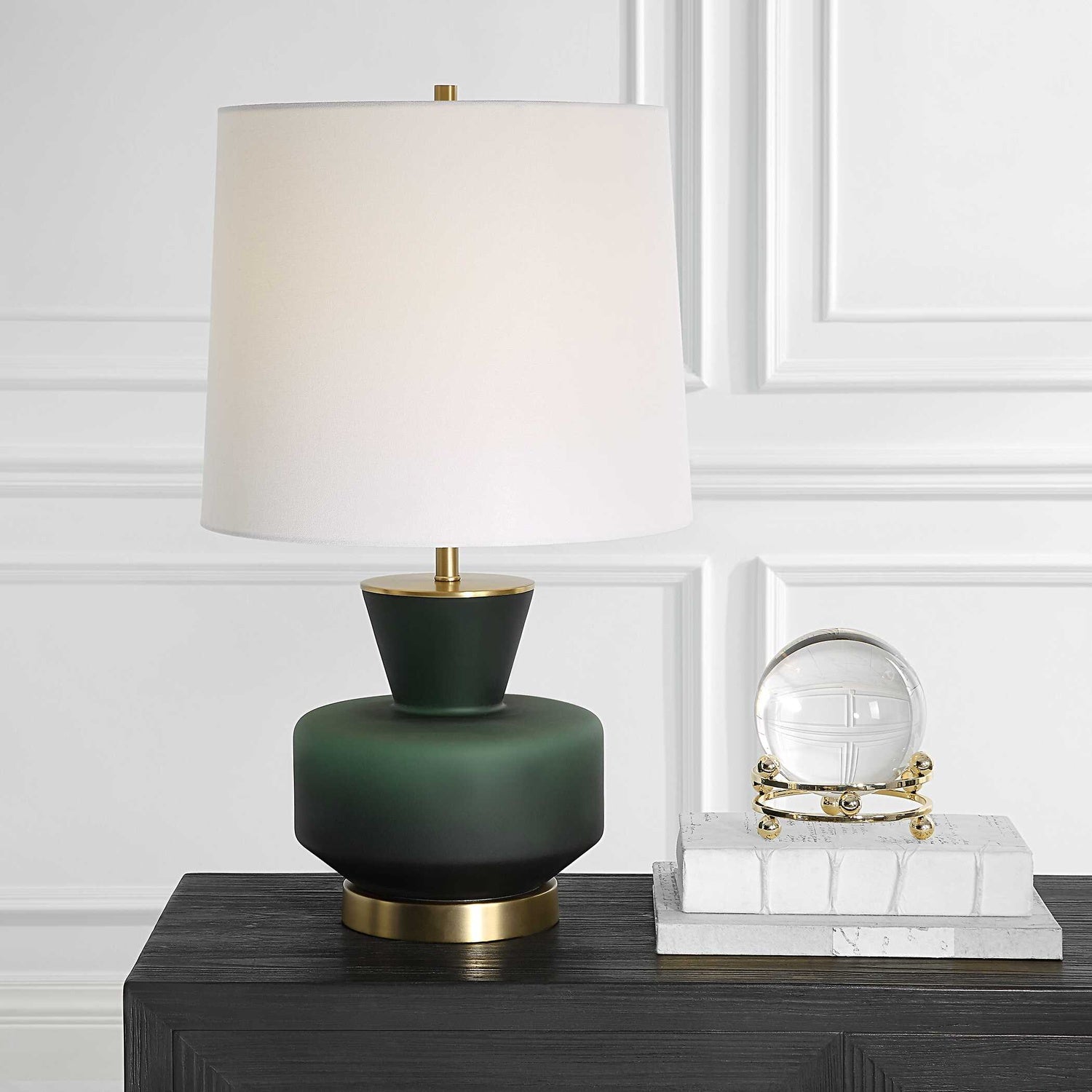 UTTERMOST, TRENTINO EMERALD TABLE LAMP, TABLE LAMPS