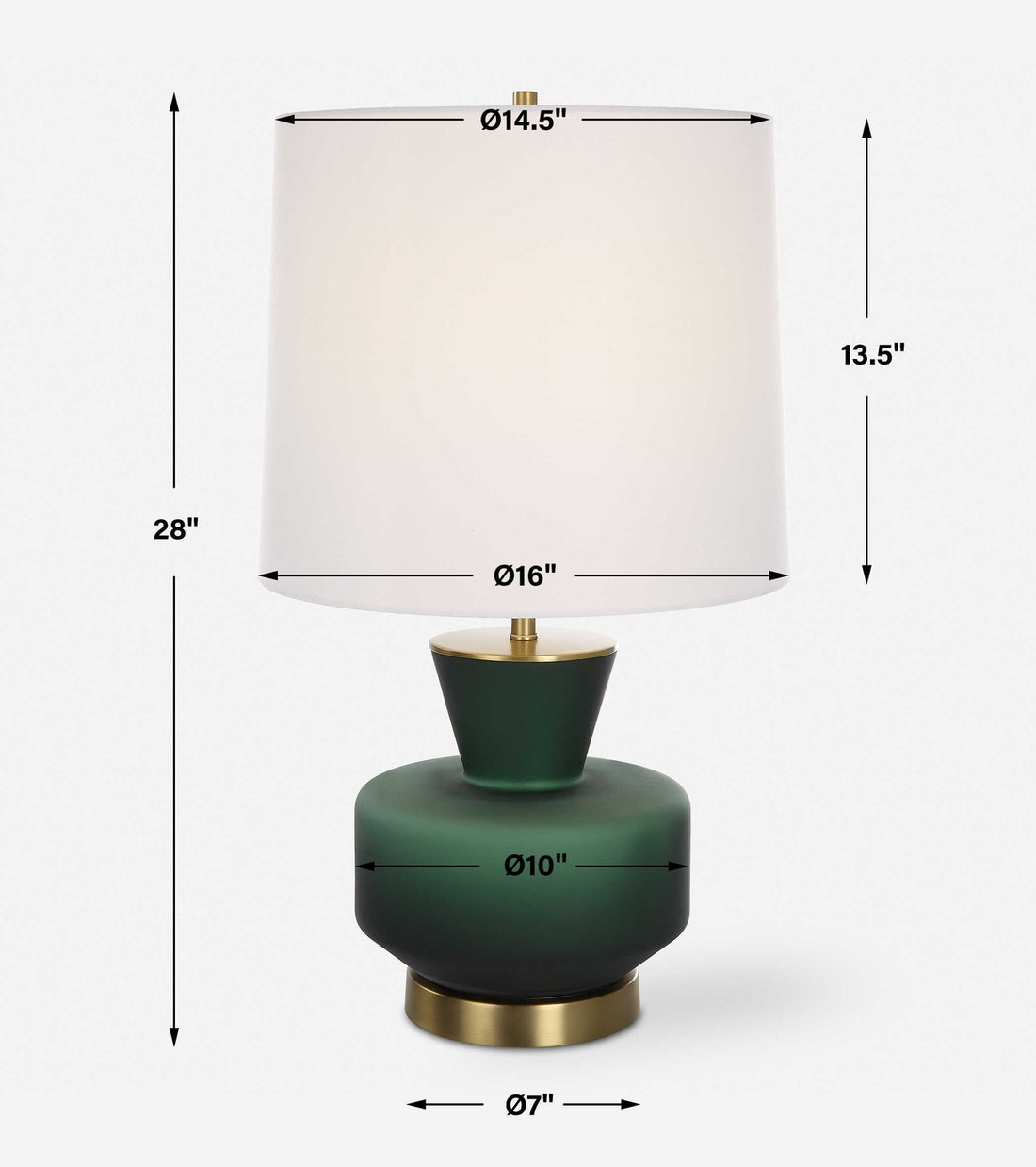 UTTERMOST, TRENTINO EMERALD TABLE LAMP, TABLE LAMPS