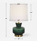 UTTERMOST, TRENTINO EMERALD TABLE LAMP, TABLE LAMPS