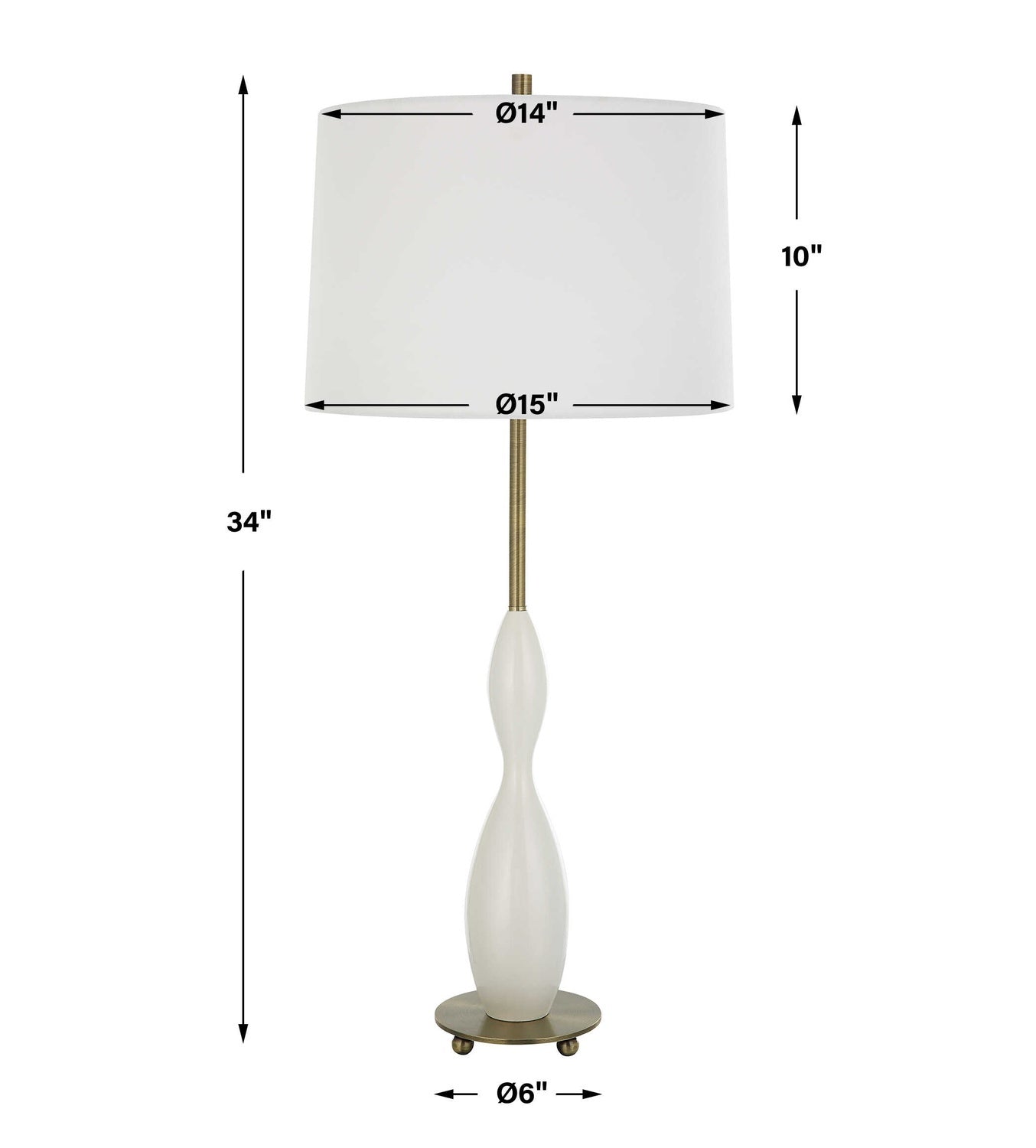 UTTERMOST, Annora Glossy Table Lamp, TABLE LAMPS