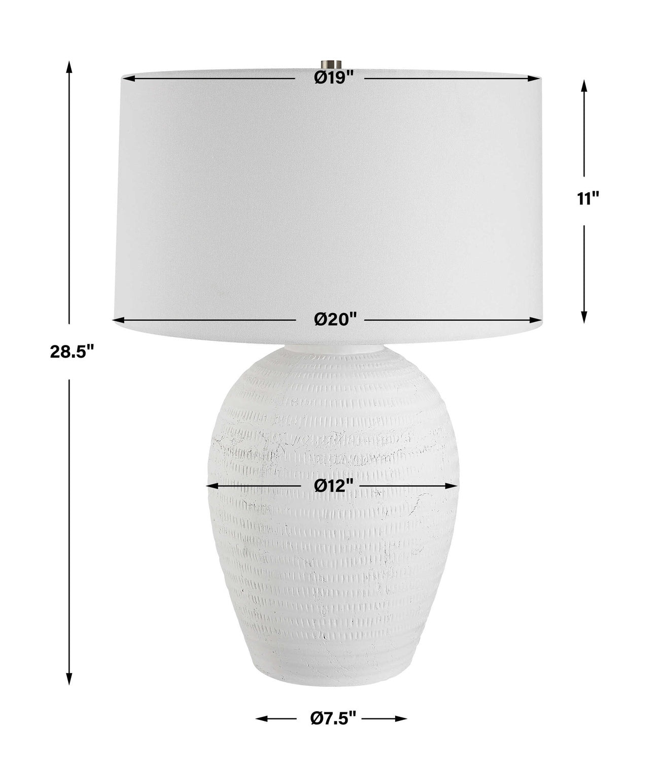 UTTERMOST, Reyna Chalk Table Lamp, TABLE LAMPS