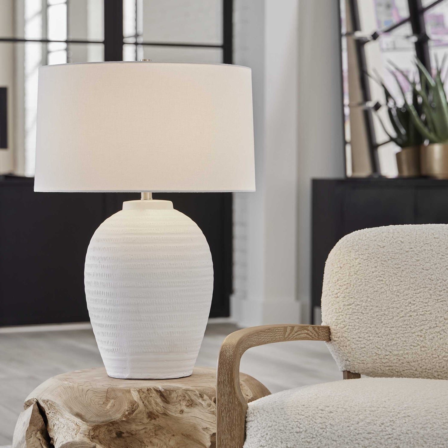 UTTERMOST, Reyna Chalk Table Lamp, TABLE LAMPS