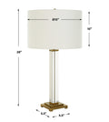 UTTERMOST, CRYSTAL COLUMN TABLE LAMP, TABLE LAMPS