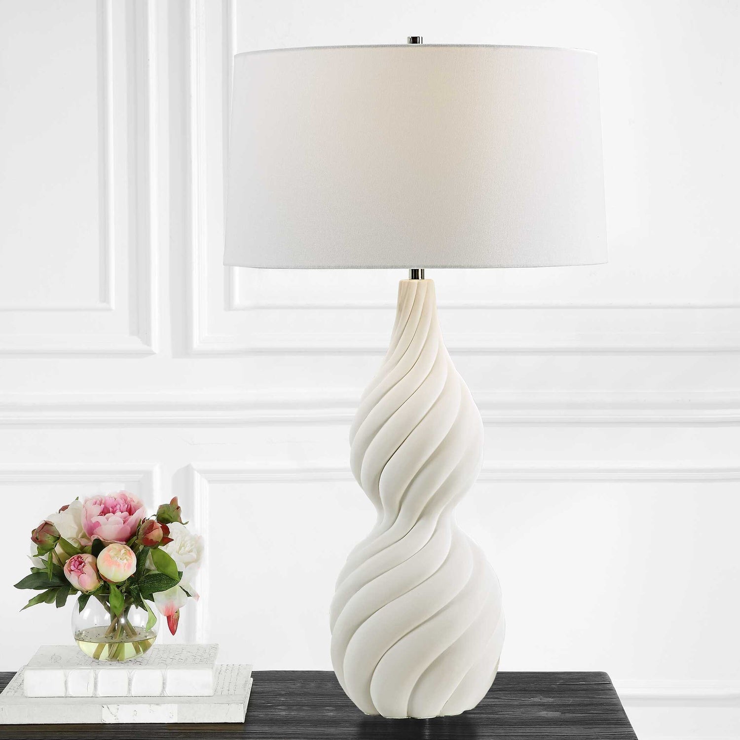 UTTERMOST, TWISTED SWIRL TABLE LAMP, TABLE LAMPS