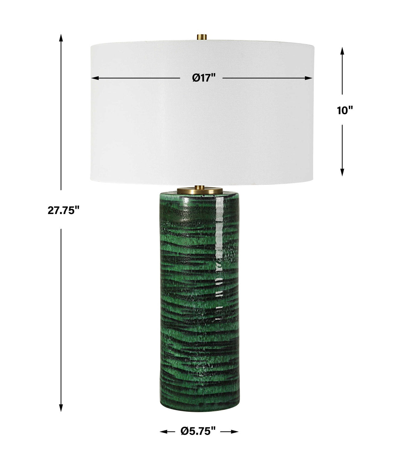 UTTERMOST, GALENO EMERALD TABLE LAMP, TABLE LAMPS
