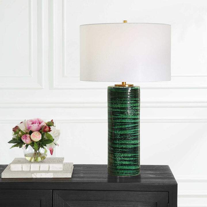 UTTERMOST, GALENO EMERALD TABLE LAMP, TABLE LAMPS