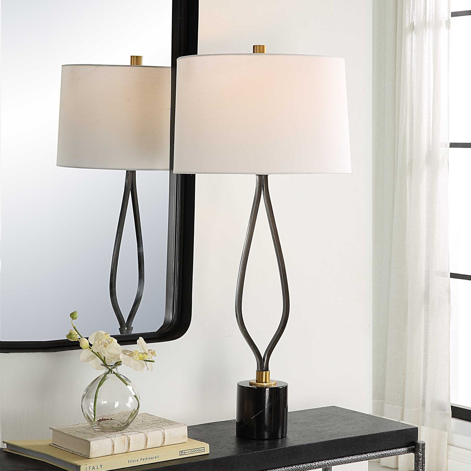 UTTERMOST, SEPARATE PATHS TABLE LAMP, TABLE LAMPS