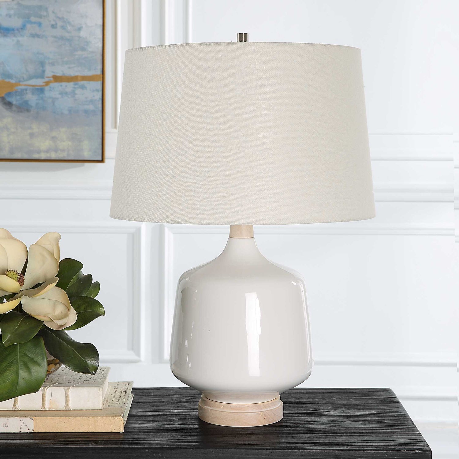 UTTERMOST, OPAL GLOSS TABLE LAMP, TABLE LAMPS