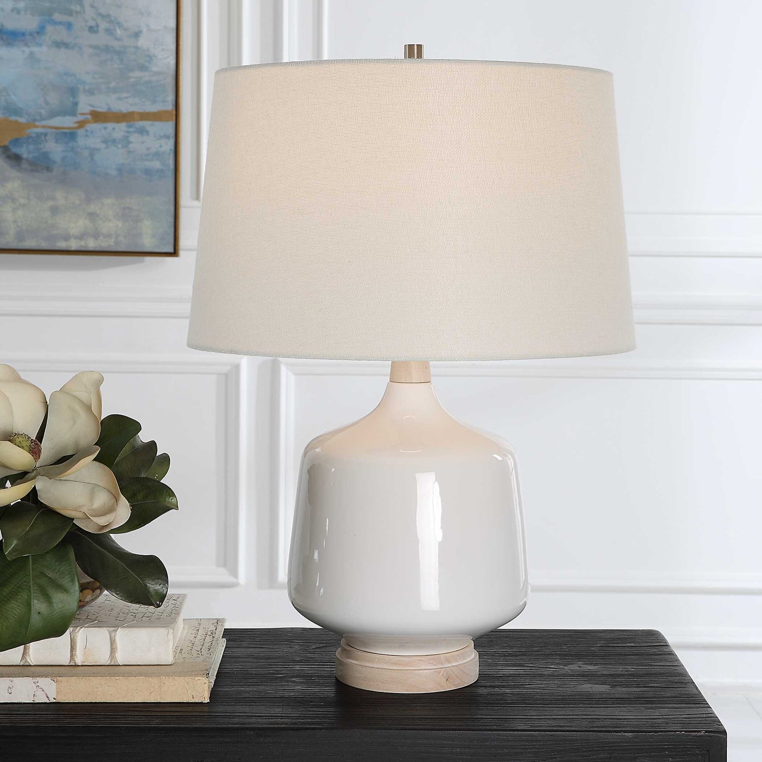 UTTERMOST, OPAL GLOSS TABLE LAMP, TABLE LAMPS