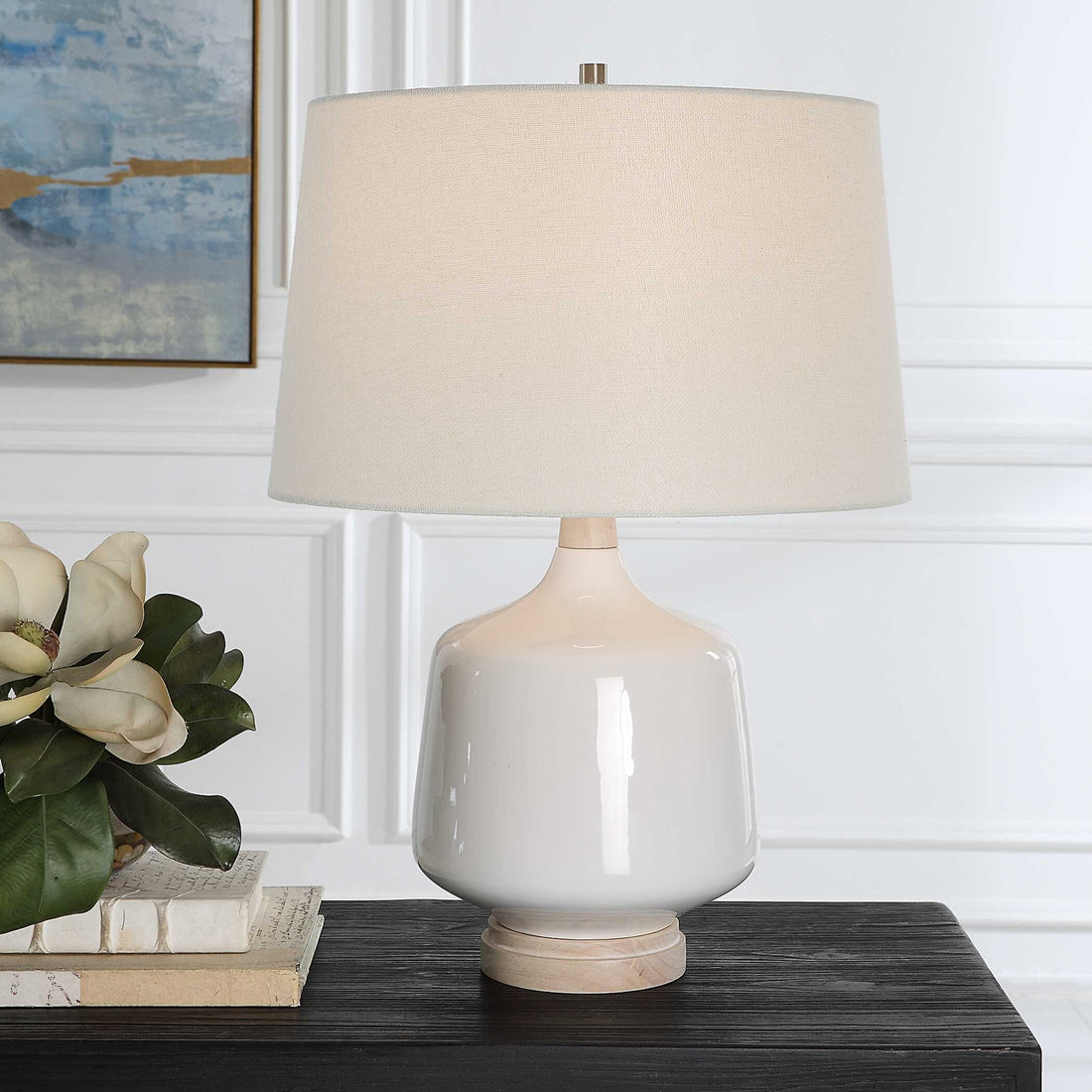 UTTERMOST, Opal Gloss Table Lamp, TABLE LAMPS