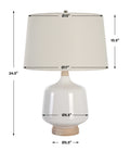 UTTERMOST, OPAL GLOSS TABLE LAMP, TABLE LAMPS