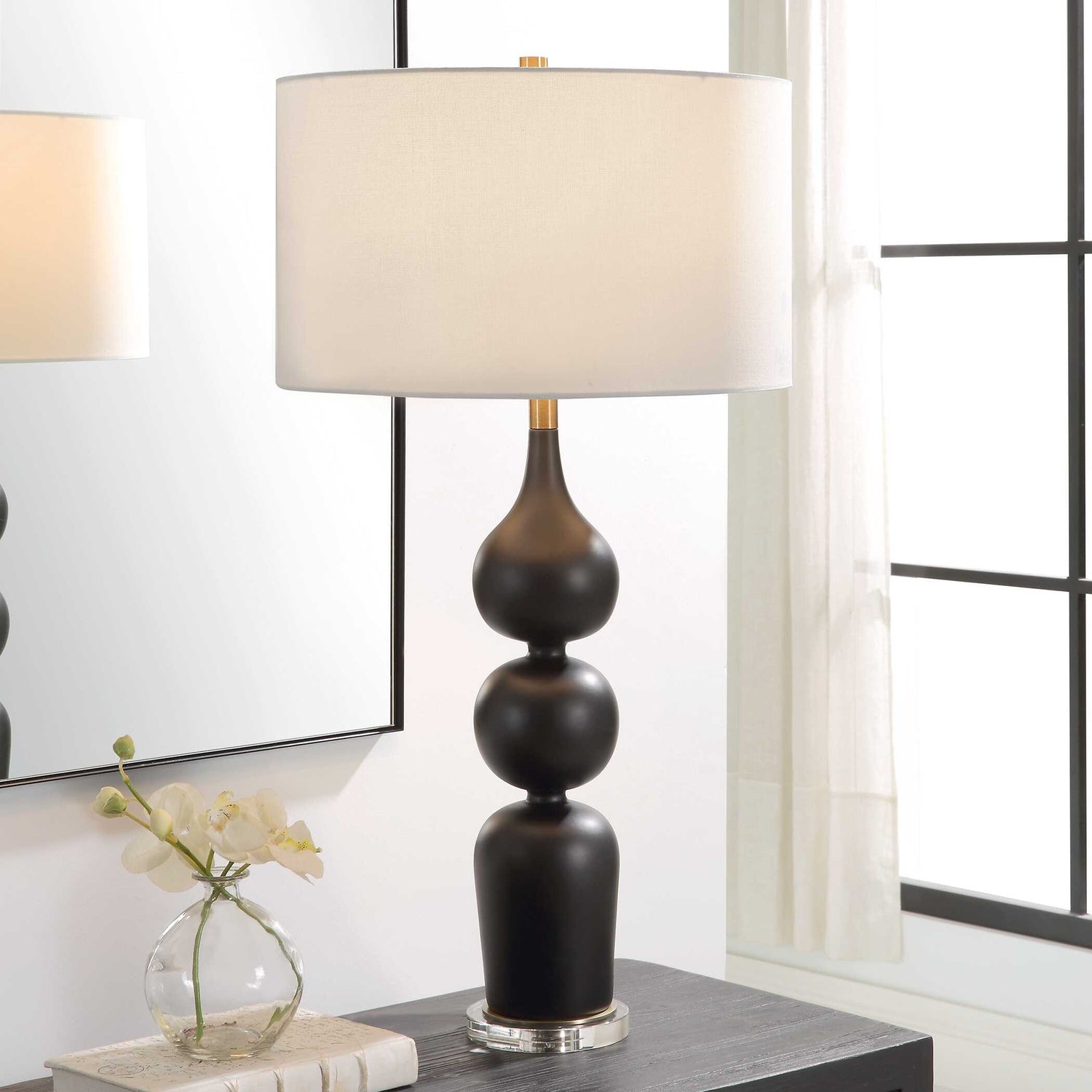 UTTERMOST, CAVIAR TABLE LAMP, TABLE LAMPS