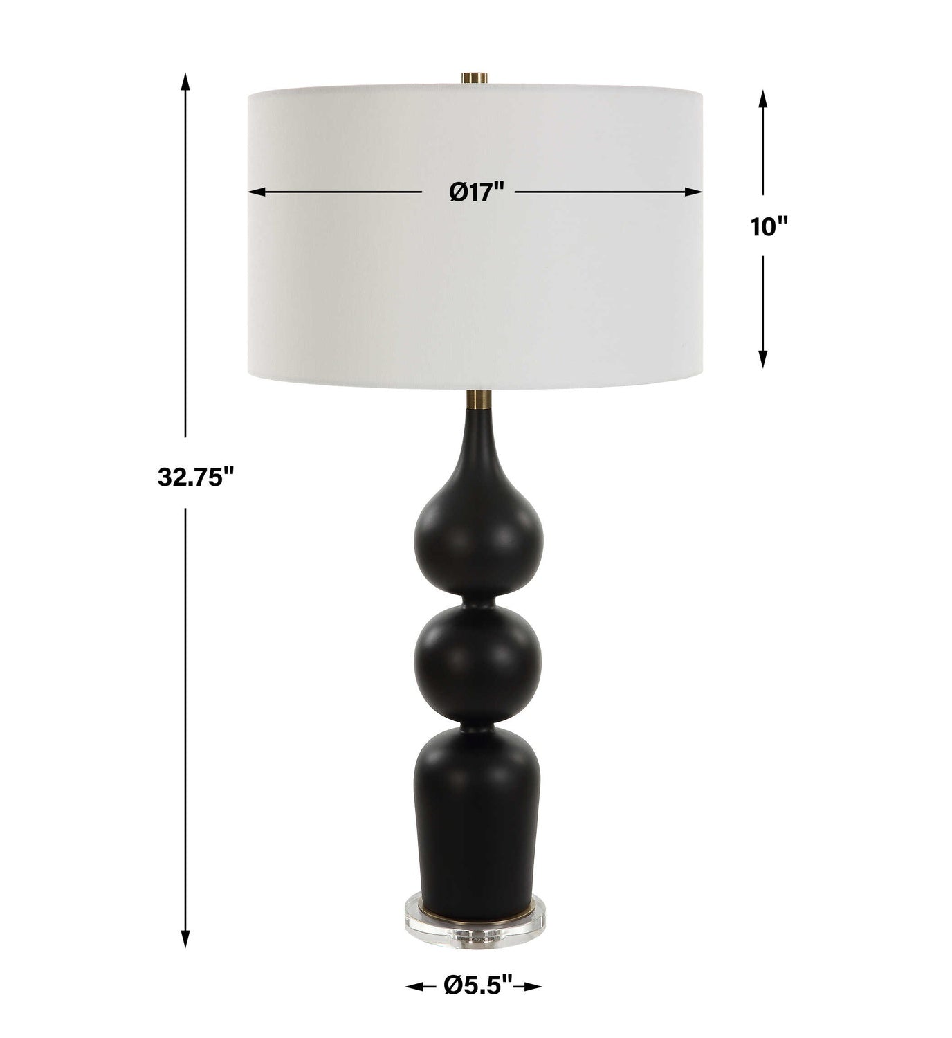 UTTERMOST, CAVIAR TABLE LAMP, TABLE LAMPS