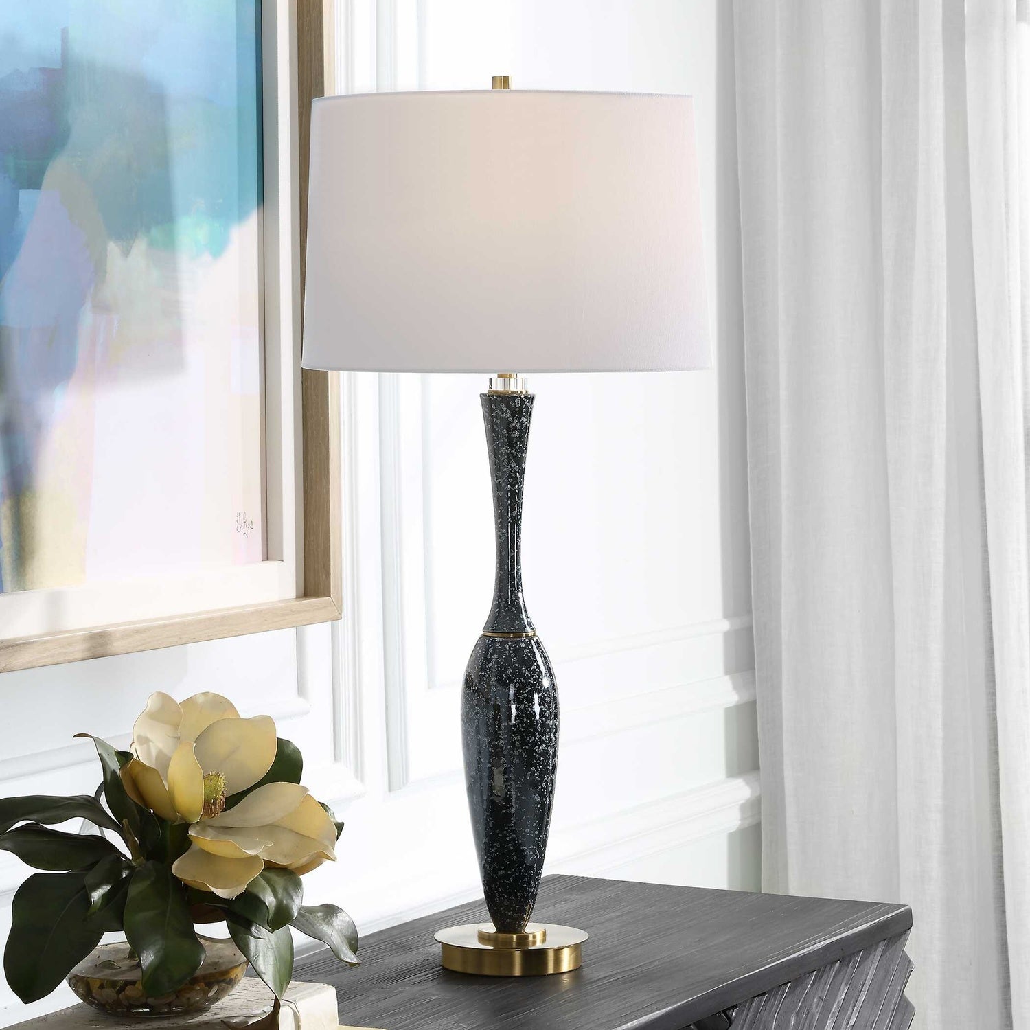 UTTERMOST, REMY POLISHED TABLE LAMP, TABLE LAMPS