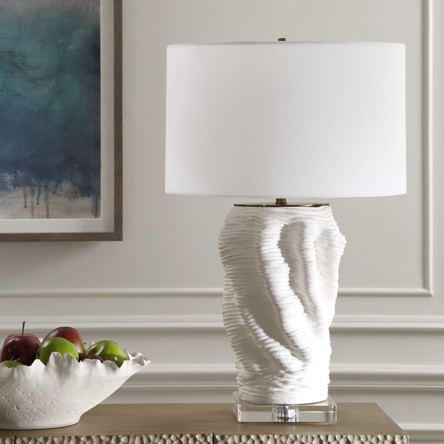 UTTERMOST, STRATIFIED TABLE LAMP, TABLE LAMPS