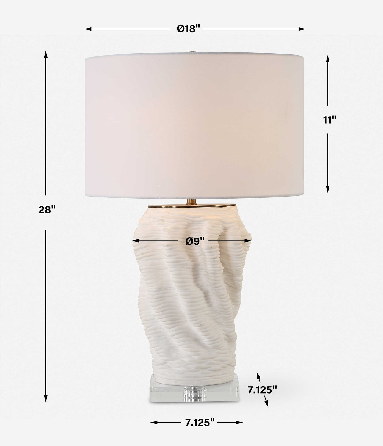 UTTERMOST, STRATIFIED TABLE LAMP, TABLE LAMPS