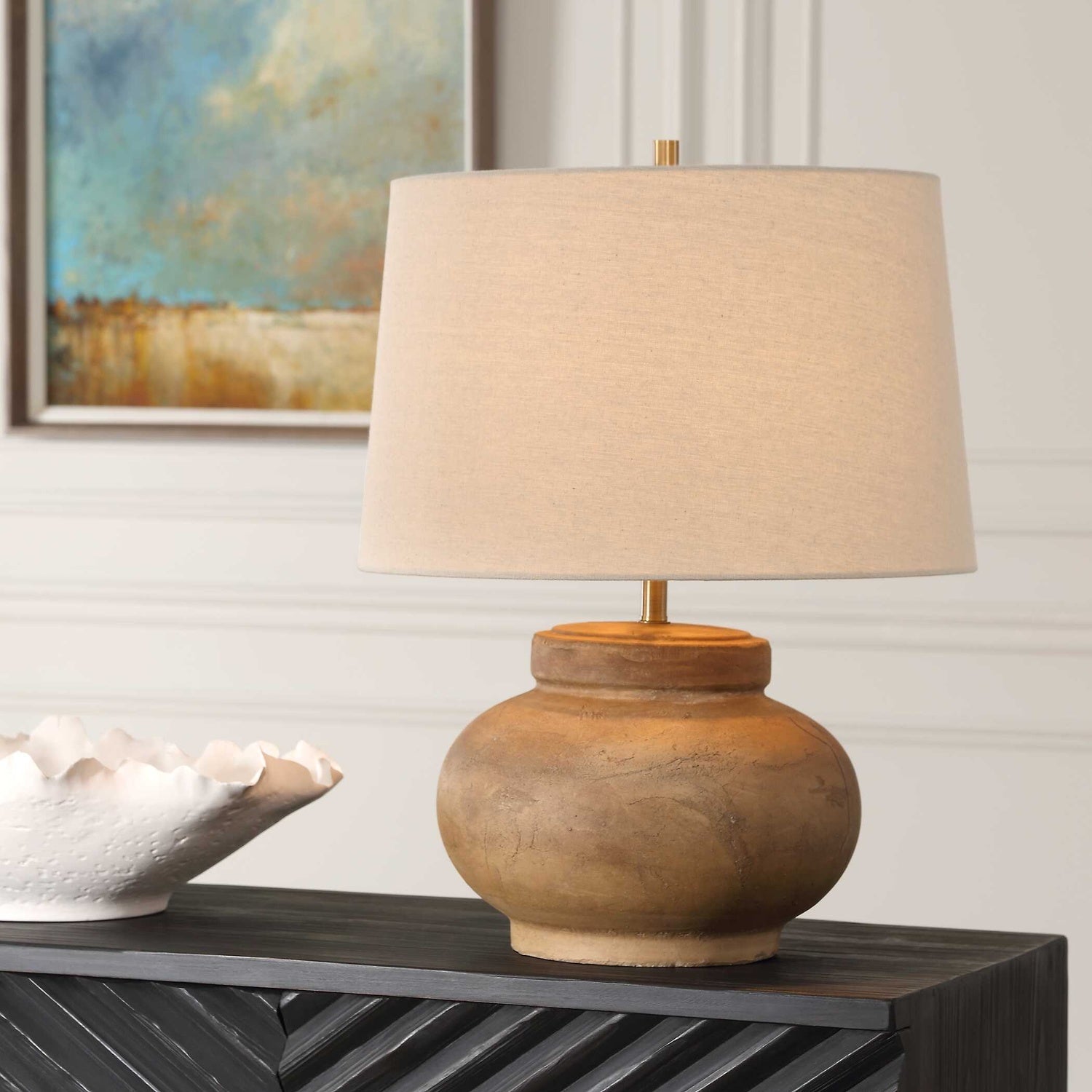 UTTERMOST, Urbino Aged Terracotta Table Lamp, TABLE LAMPS