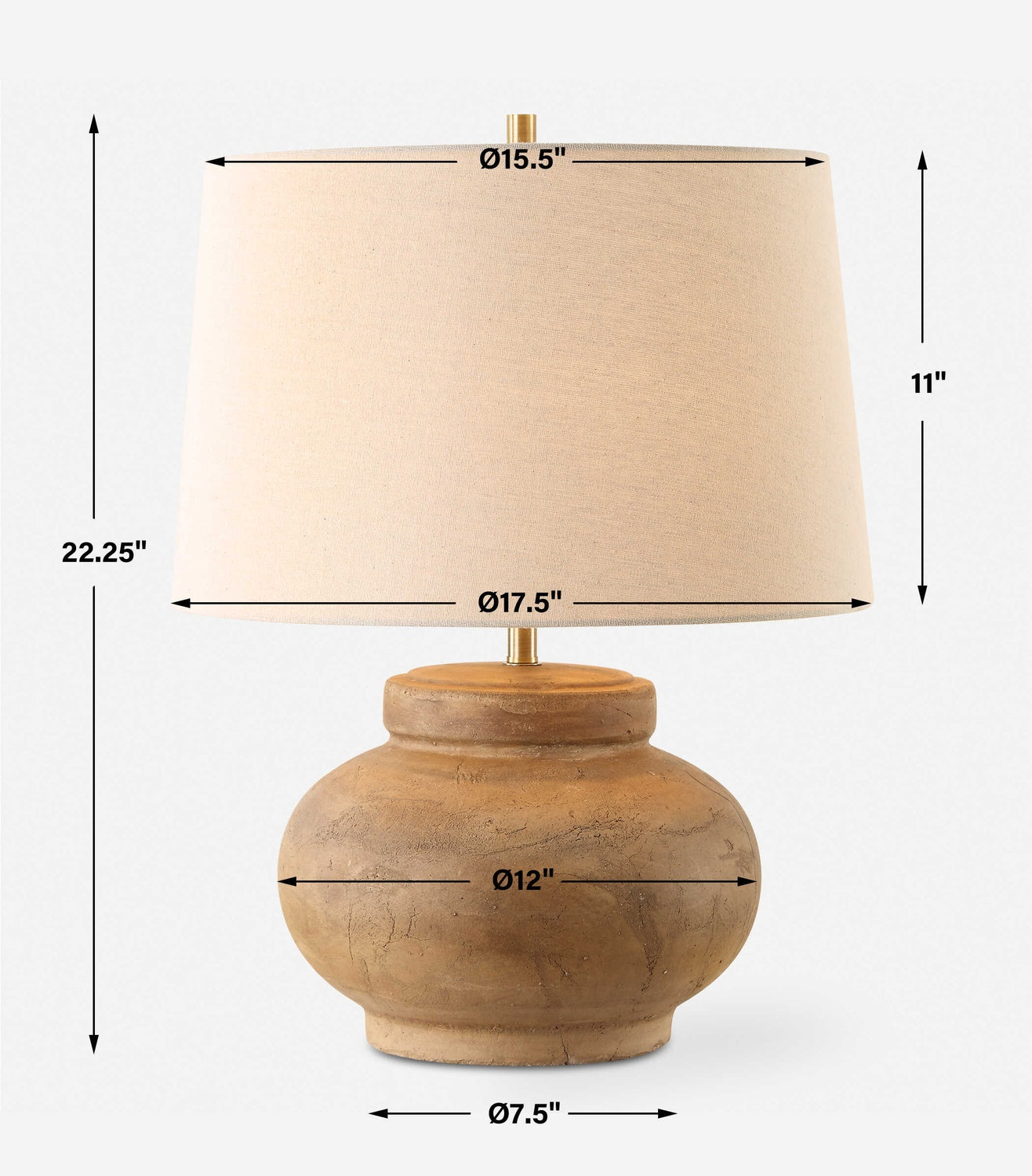 UTTERMOST, Urbino Aged Terracotta Table Lamp, TABLE LAMPS