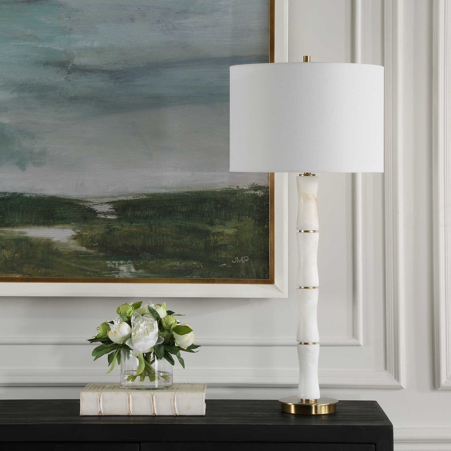 UTTERMOST, Unify Alabaster Table Lamp, TABLE LAMPS