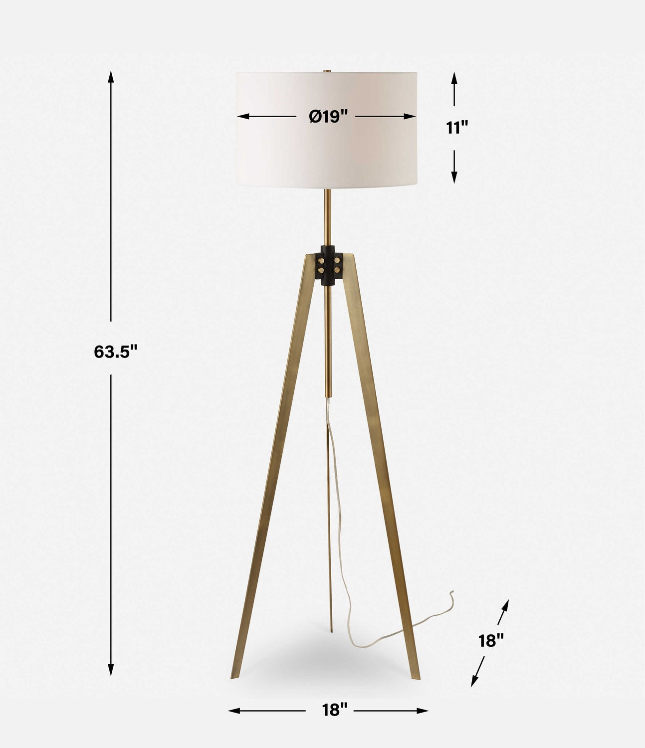 UTTERMOST, ANCHORAGE TRI-POD FLOOR LAMP, FLOOR LAMP