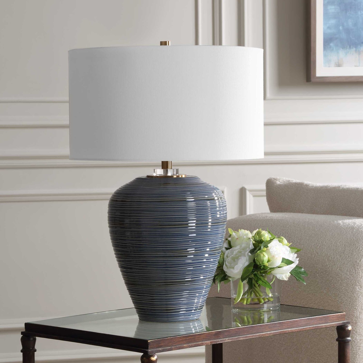 UTTERMOST, MOHER GLOSSY TABLE LAMP, TABLE LAMPS