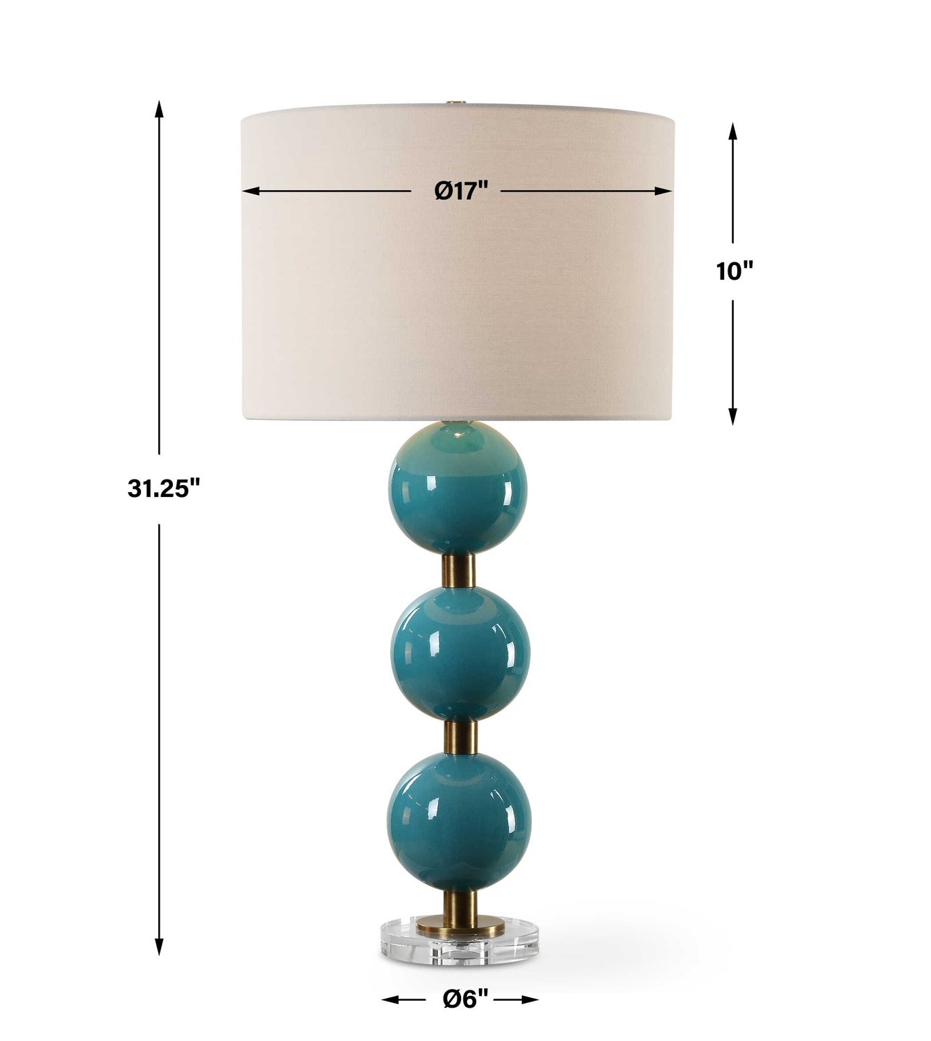 UTTERMOST, PALAWAN GLAZE TABLE LAMP, TABLE LAMPS