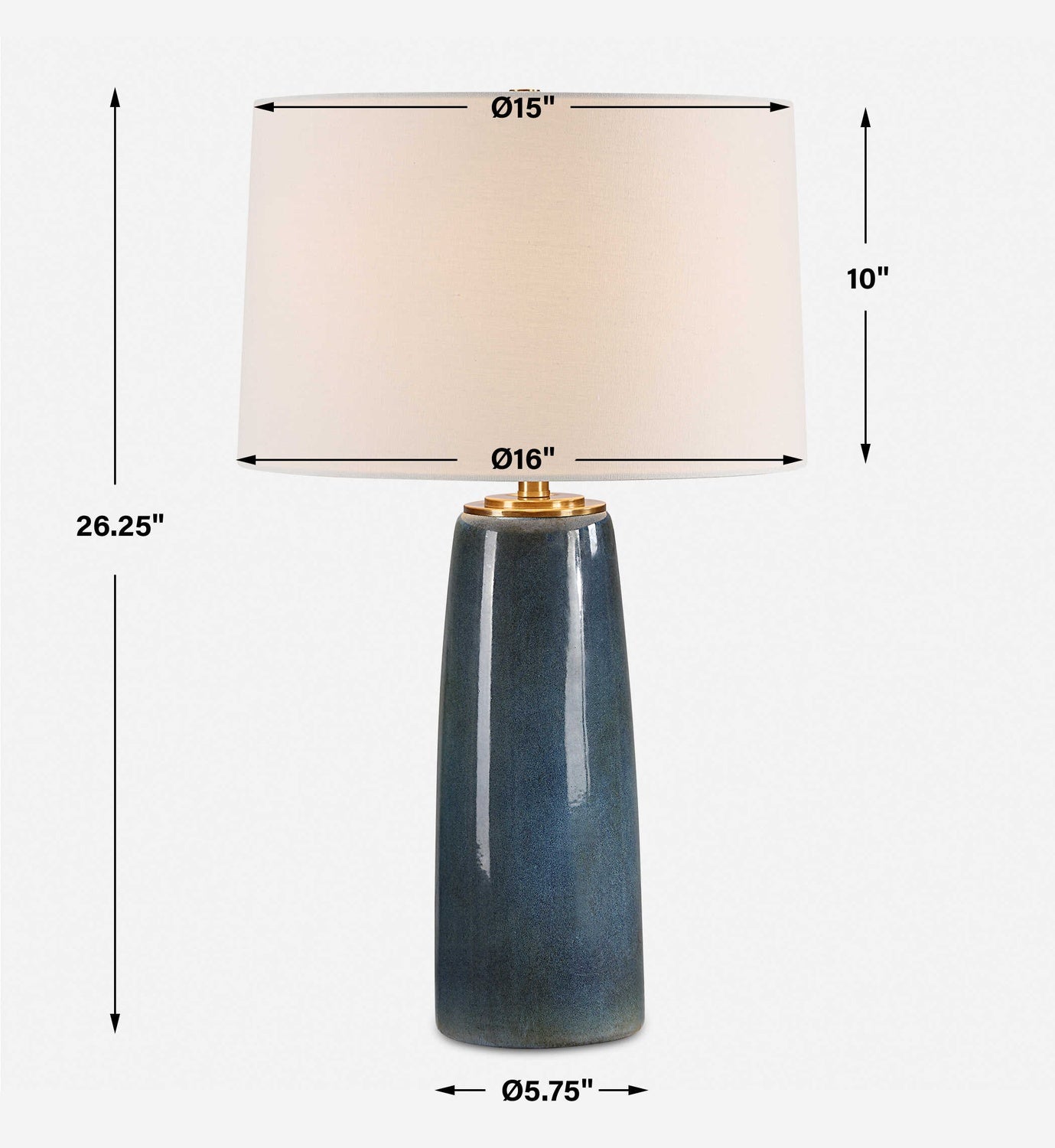 UTTERMOST, SUBMERGED DEEP TABLE LAMP, TABLE LAMPS