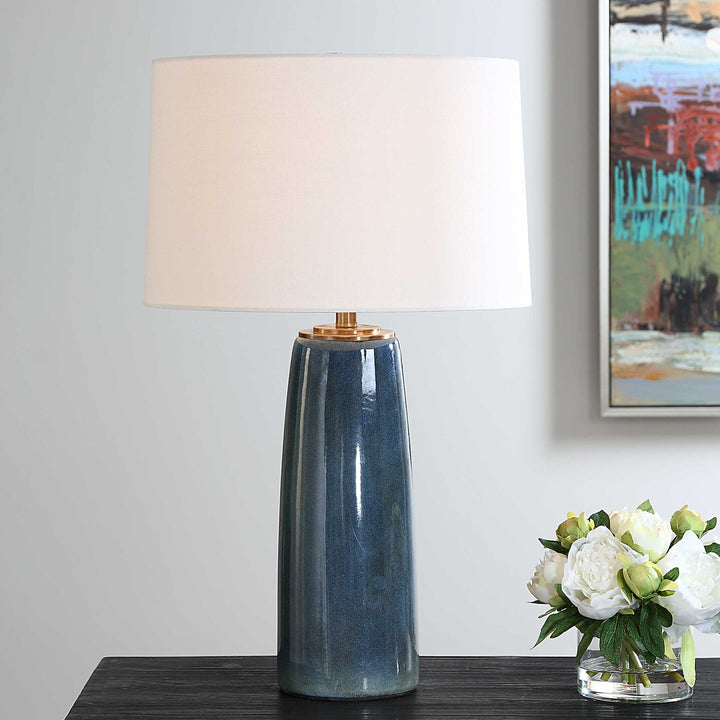UTTERMOST, SUBMERGED DEEP TABLE LAMP, TABLE LAMPS