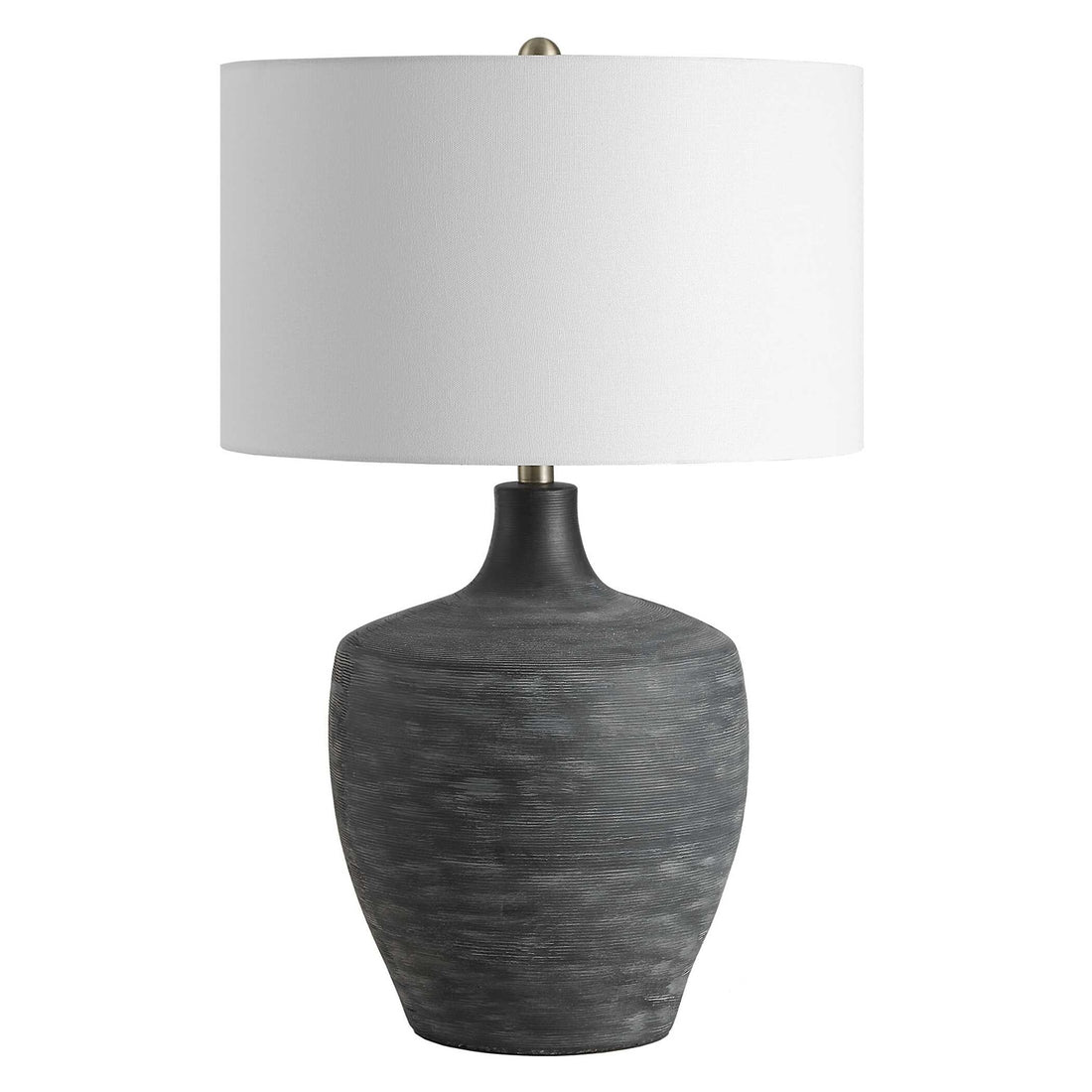 UTTERMOST, Graphite Ribbed Table Lamp, TABLE LAMPS